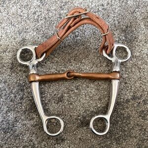 Tough1 Stainless Tom Thumb with Copper Mouth 4.5” with leather curb